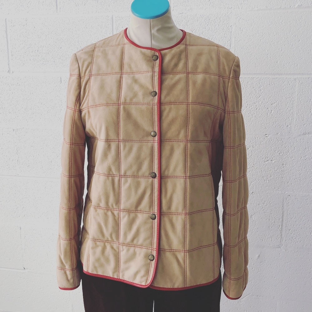 Michael Kors Quilted Suede leather jacket NWT